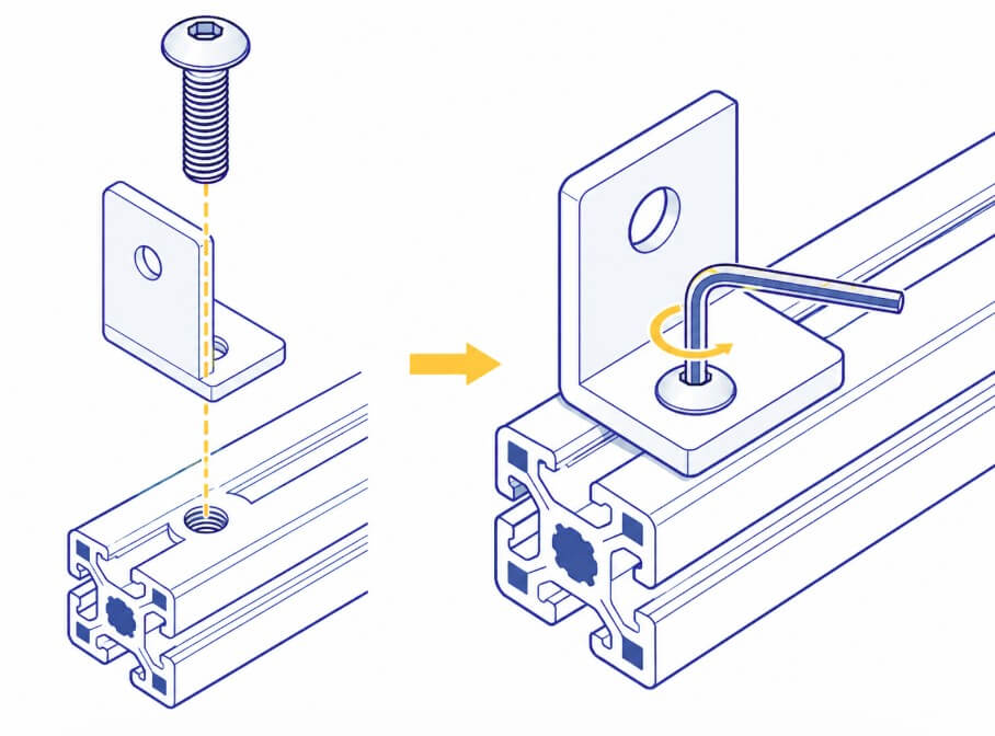 Button head screw in use image.
