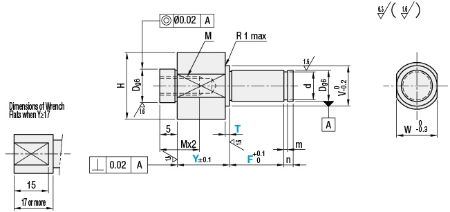Cantilever Shafts - Heavy Load, Retaining Ring Groove | MISUMI