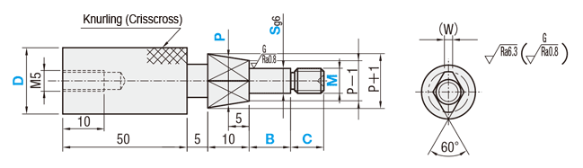 Slot Pins for Inspection Jigs - Threaded, Diamond, Tapered, Fixed