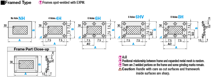 [Clean & Pack] Expanded Metal Mesh - Framed Type | MISUMI | MISUMI