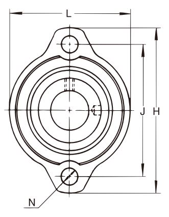 Flange Mount Bearing Units - Diamond-Shaped, KHLFL206AJ
