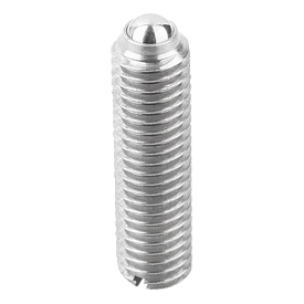 Spring Plungers - with Slot and Ball, Long, Standard Spring Force ...