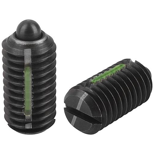 Spring Plungers - with Slot and Thrust Pin, Light Spring Force, with ...