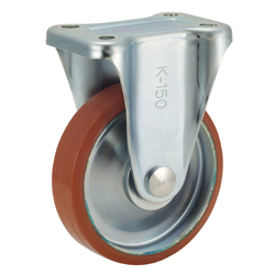 Medium-Load Caster, P-WK Type, Logllan Urethane, Type with Wheels, Includes Fixture