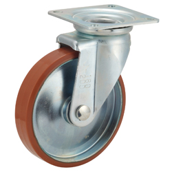 Medium-Load Caster, P-WJ, Logllan Urethane Wheel, with Swivel Bracket