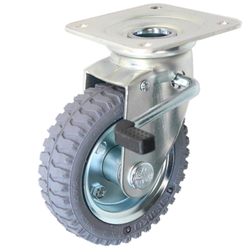 Casters - with Pneumatic/Flat Free Wheel and Stopper, Rubber SBR Wheel, ZIBJ and AIJB Model