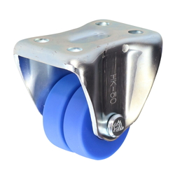 Caster Accessories - Bracket Set, for Heavy Load Low Platform Double Wheel Casters, Plate, Fixed, without Wheel, HKT Model