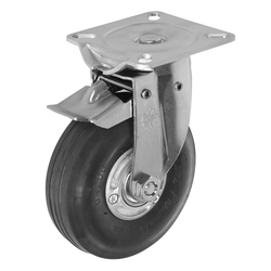 Caster Accessories - Bracket Set, with Turning Stopper, for Swivel/Fixed Switchable Wheel Casters, Plate, Swivel, without Wheel, NJK