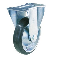 Casters - for Light/Medium Loads, Plate, Fixed, Steel, Rubber Wheel, TYS Series